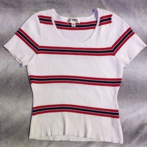 Red and White Tight casual comfy top